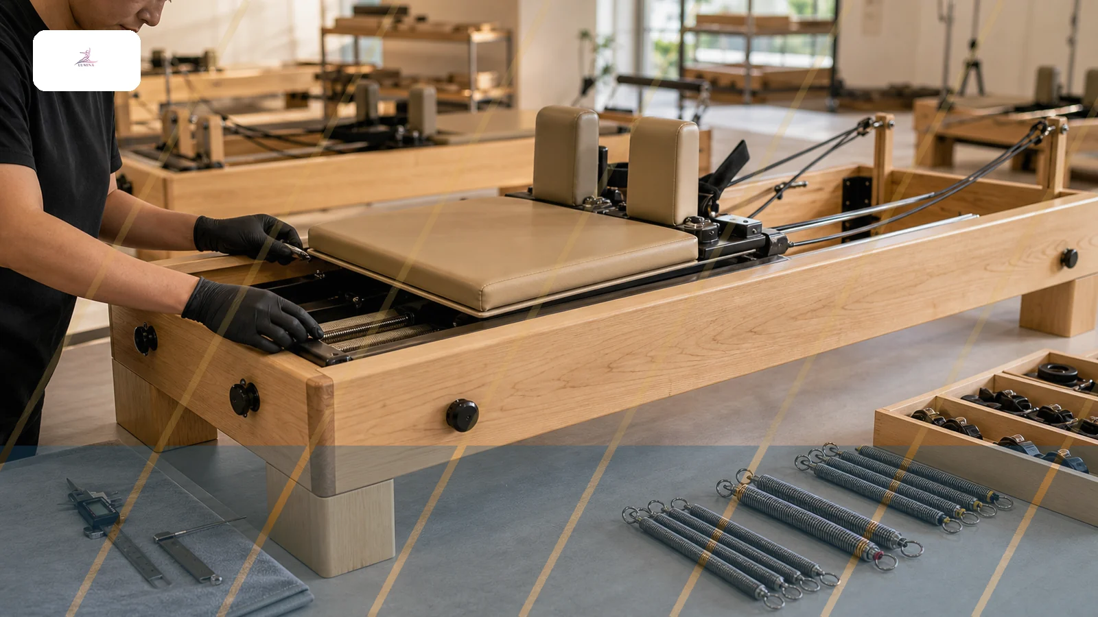 Veilige Pilates reformers inkopen: kwaliteitscontrole voor studio's en distributeurs Lumina