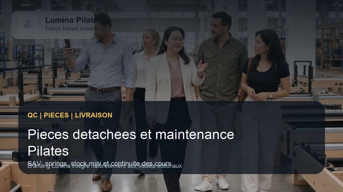 Pieces detachees et maintenance Pilates: ce qu'un studio ou distributeur francophone doit verrouiller avant achat - controle qualite et livraison Lumina pour le marche francophone