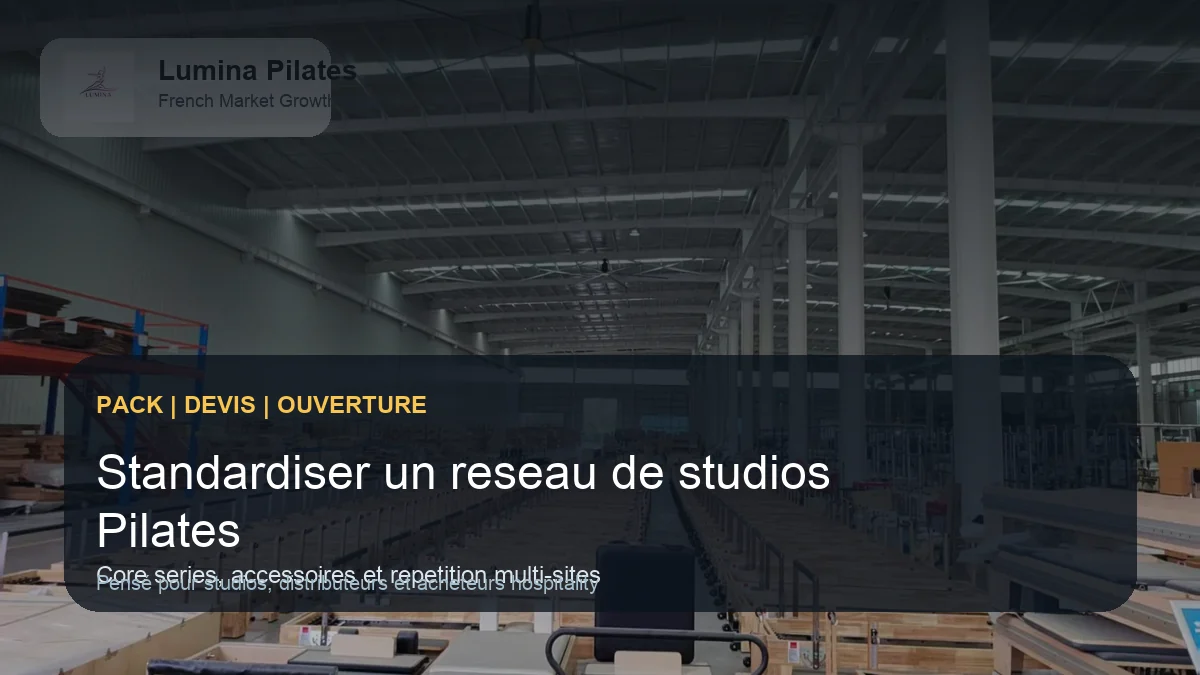 Developper un reseau ou une franchise Pilates: comment standardiser machines, accessoires et image de marque - planification d'espace et composition d'un pack Lumina pour acheteurs francophones