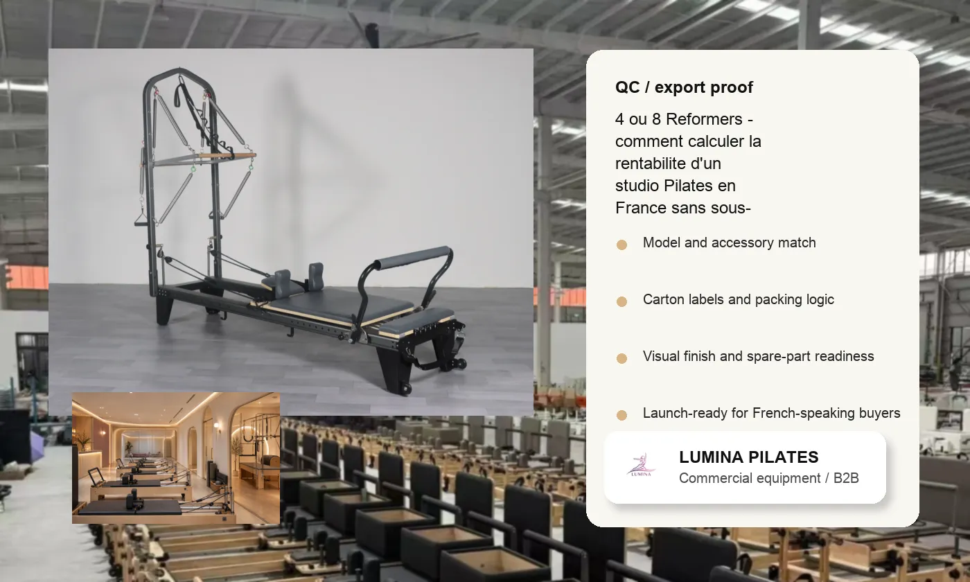 4 ou 8 Reformers: comment calculer la rentabilite d'un studio Pilates en France sans sous-estimer le cash-flow - verification qualite et logistique Lumina pour le marche francophone