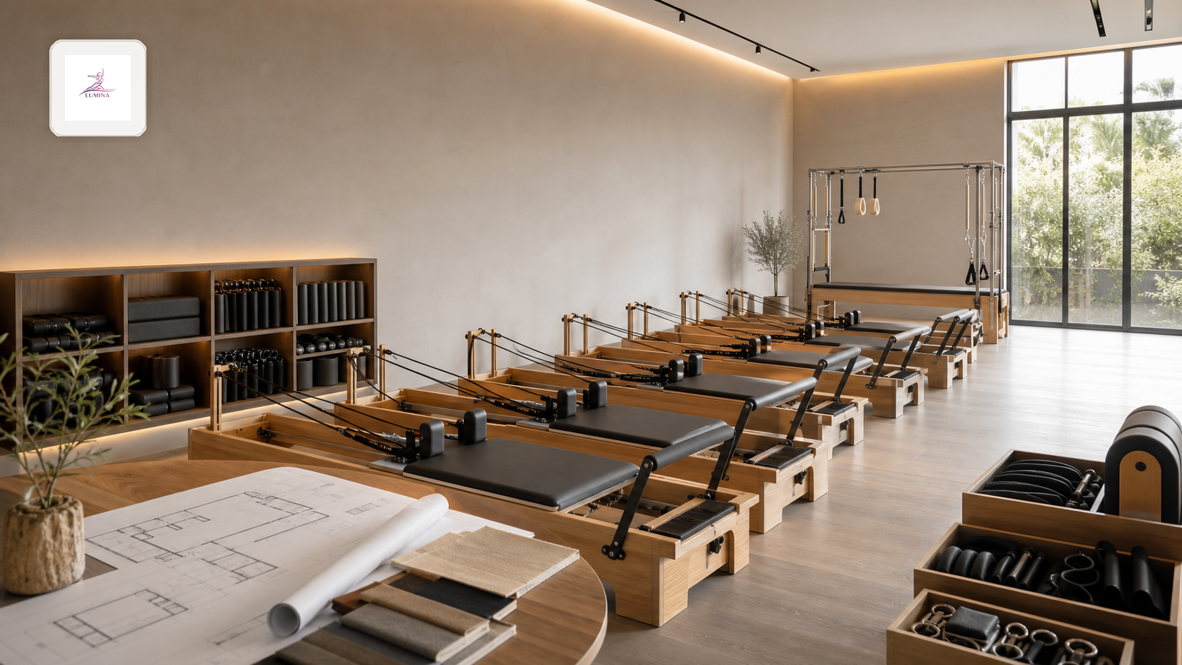 Komplett Pilatesutrustningspaket för ny studio Lumina