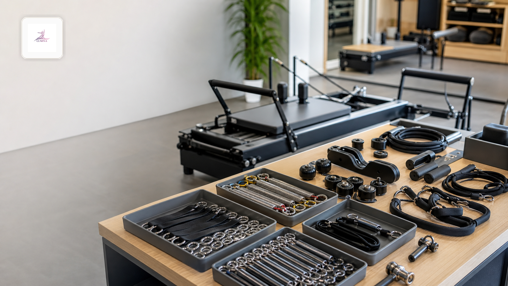 Onderdelen en aftersales voor commerciële Pilates Reformers Lumina