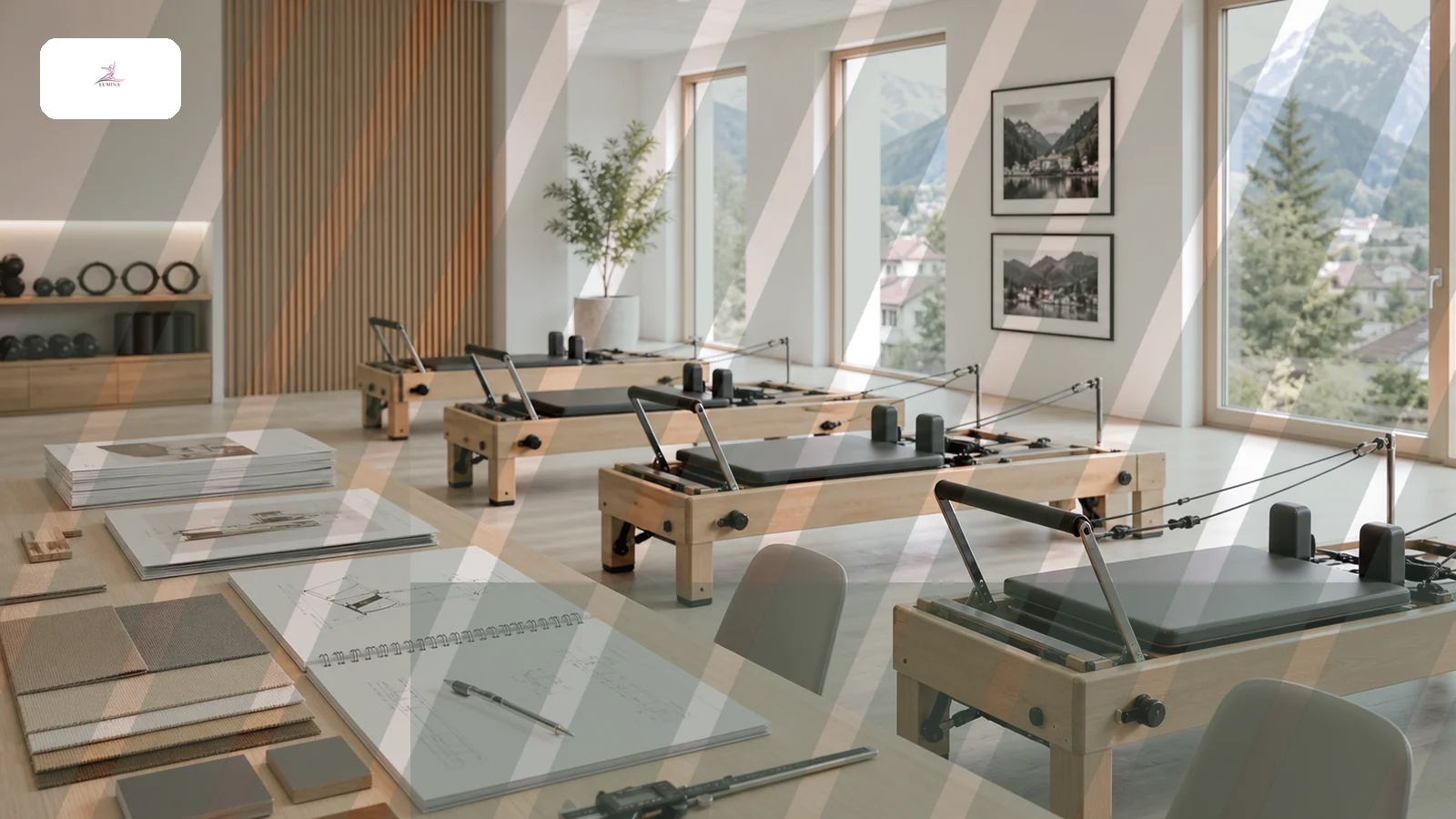 Studio-Layout für Pilates-Reformer im DACH-Markt planen Lumina