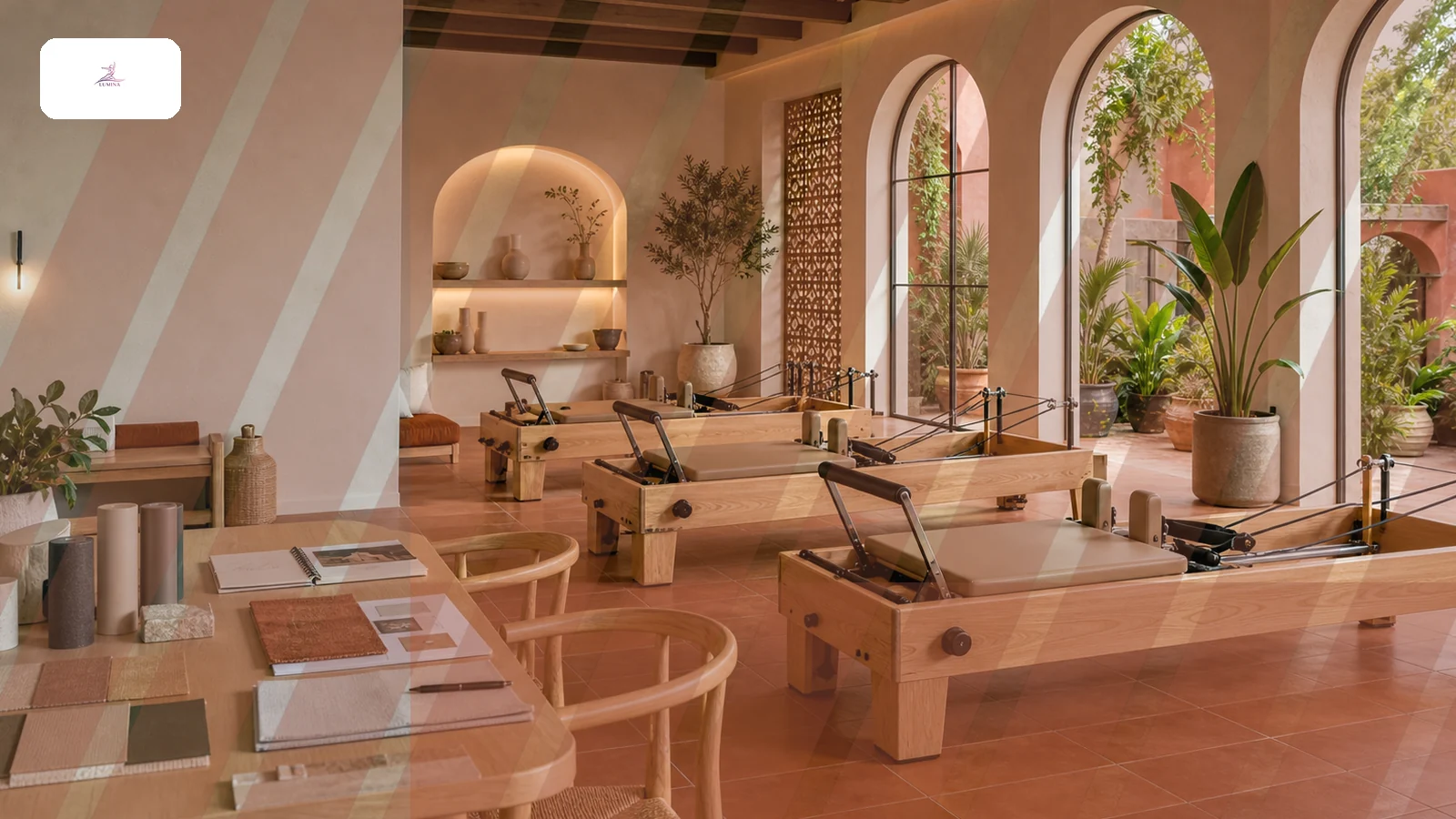 Inspección y envío de equipos Pilates antes de la entrega Lumina