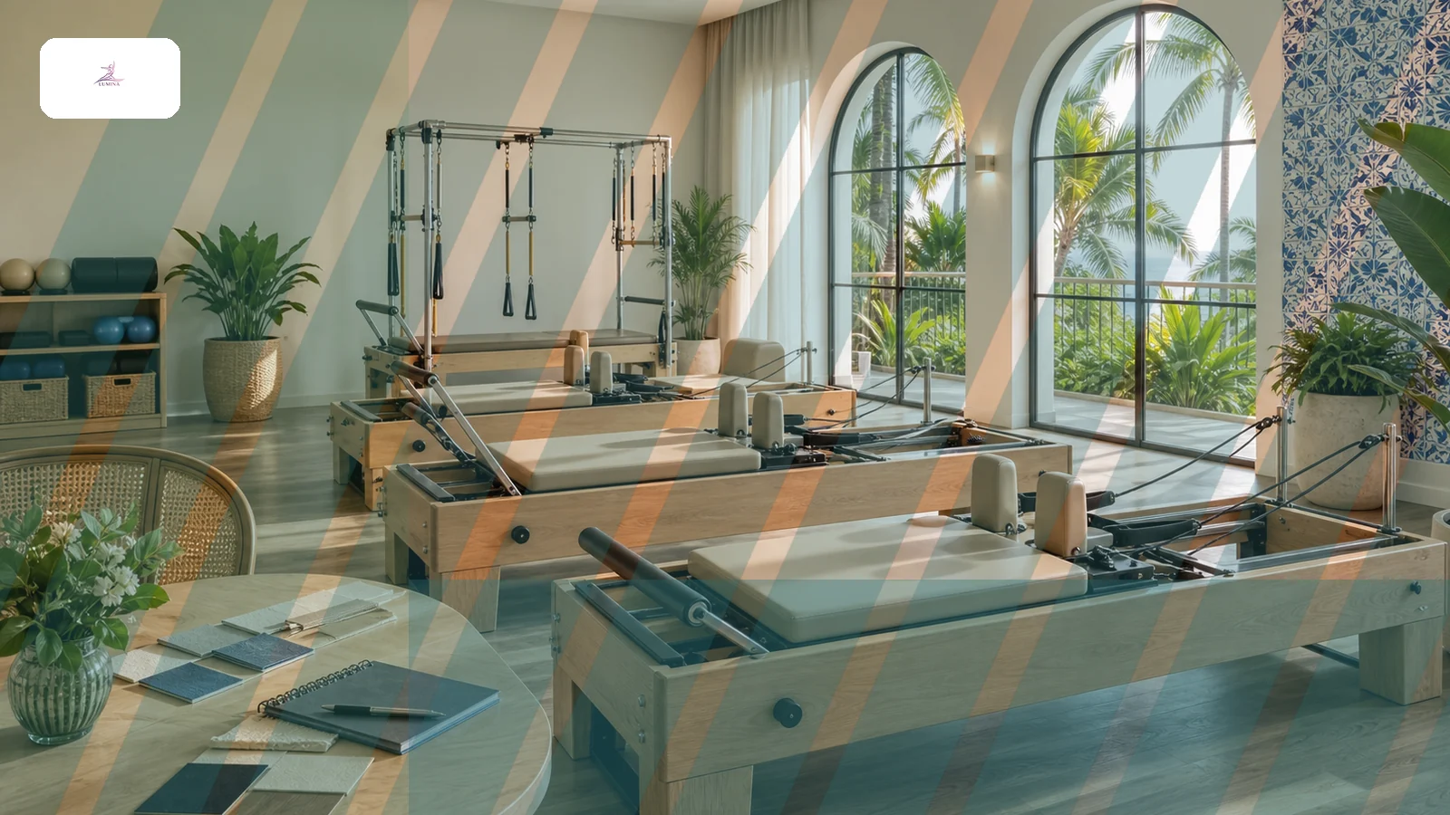 Como planejar uma sala boutique de Pilates para Brasil e Portugal Lumina