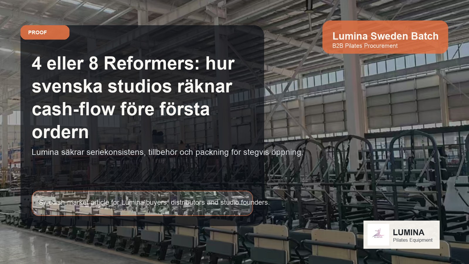 4 eller 8 Reformers: hur svenska studios räknar cash-flow innan första beställningen låses illustrerande bild Lumina