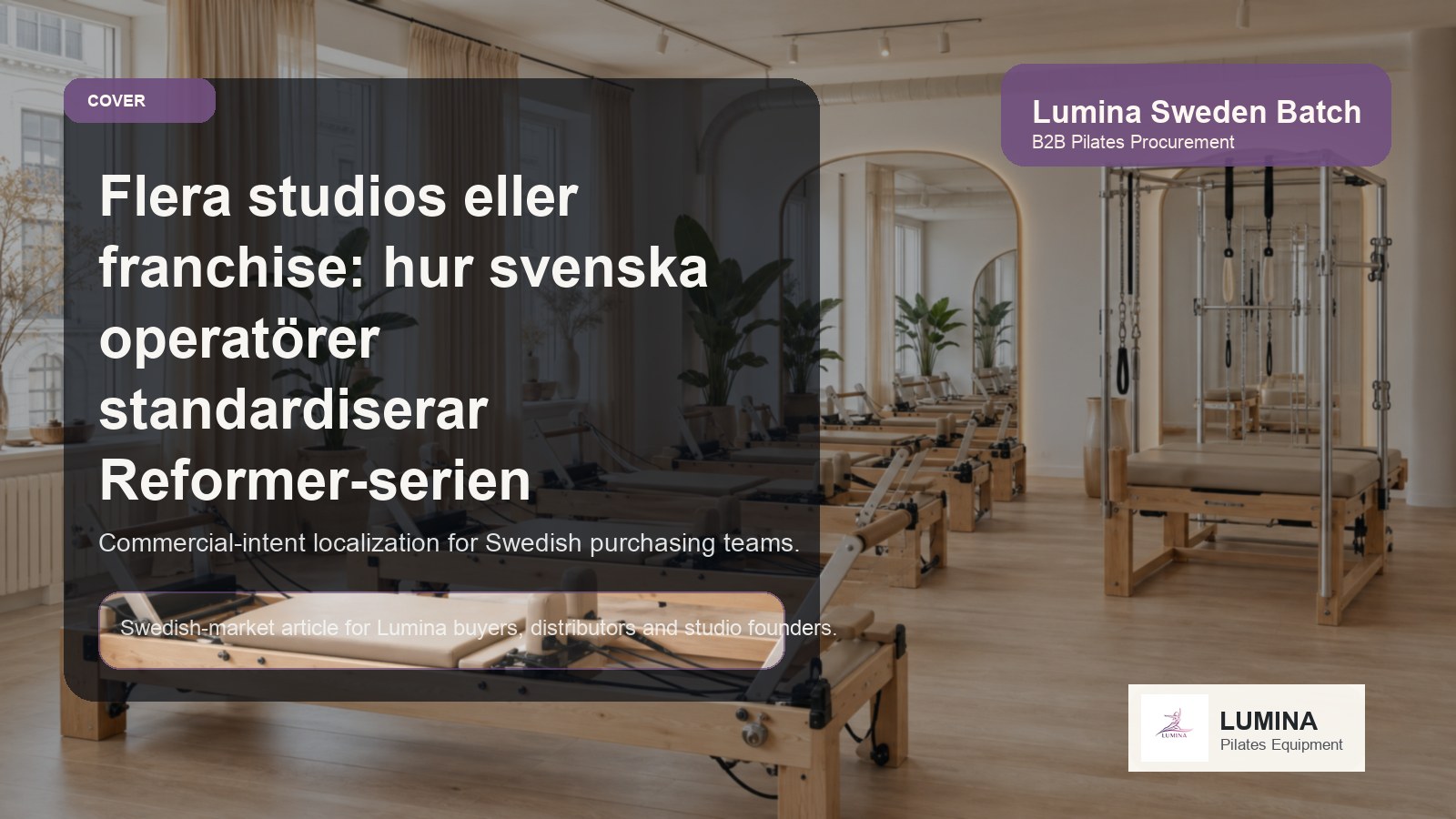 Flera studios eller franchise: hur svenska operatörer standardiserar Reformer-serien innan expansion Lumina