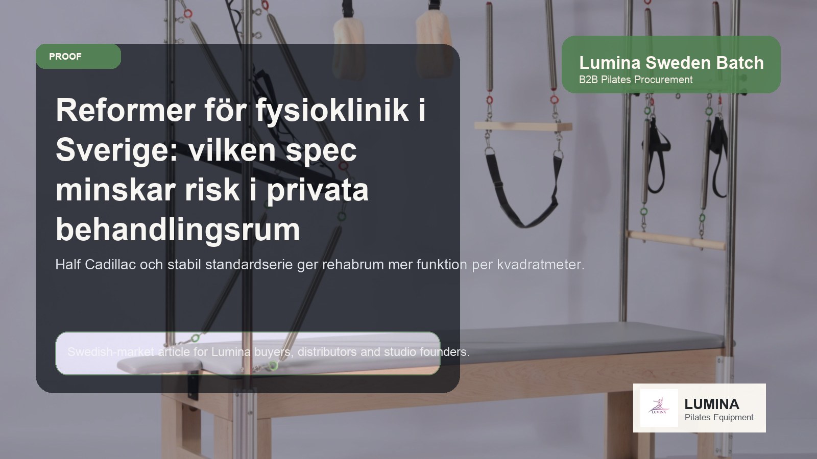 Reformer för fysioklinik i Sverige: vilka specifikationer minskar risk i privata behandlingsrum illustrerande bild Lumina