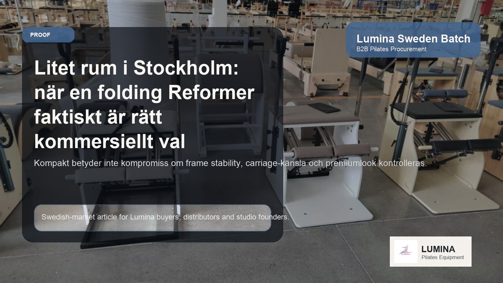 Litet rum i Stockholm: när en folding Reformer faktiskt är rätt kommersiellt val illustrerande bild Lumina