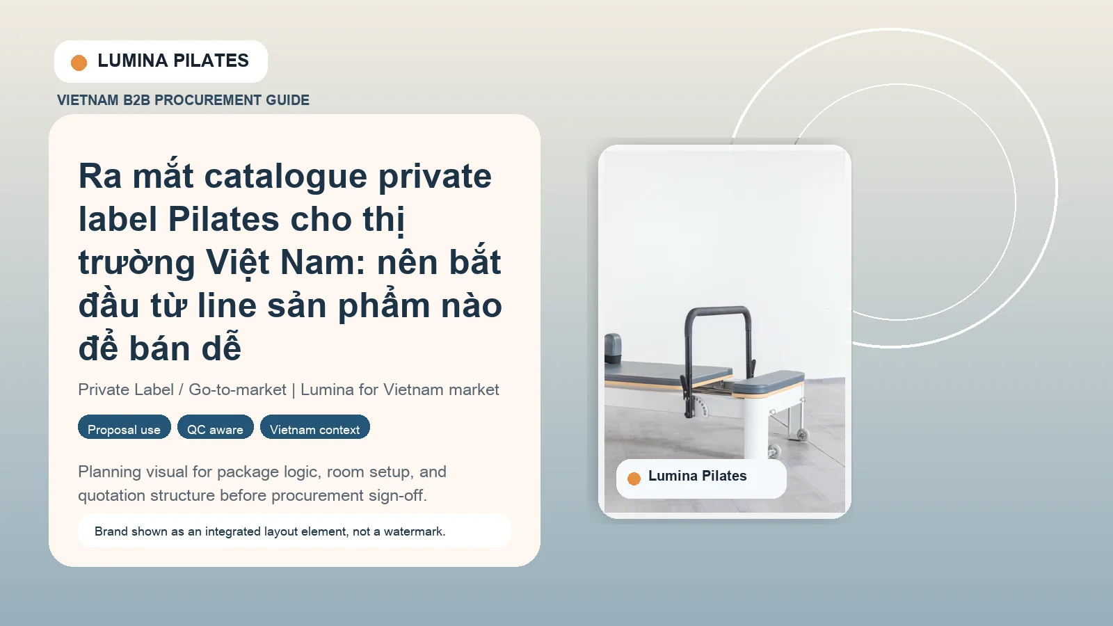 Ra mắt catalogue private label Pilates cho thị trường Việt Nam: nên bắt đầu từ line sản phẩm nào để bán dễ hình ảnh minh họa Lumina
